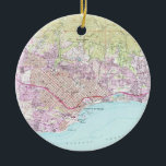 Décoration En Céramique Carte vintage de Santa Barbara la Californie<br><div class="desc">C'est une carte vintage de Santa Barbara la Californie à l'origine produite en 1952.</div>