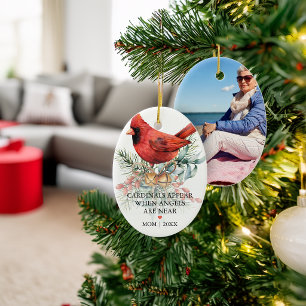 Décoration En Céramique Cartes de Noël avec Cardinal Photo