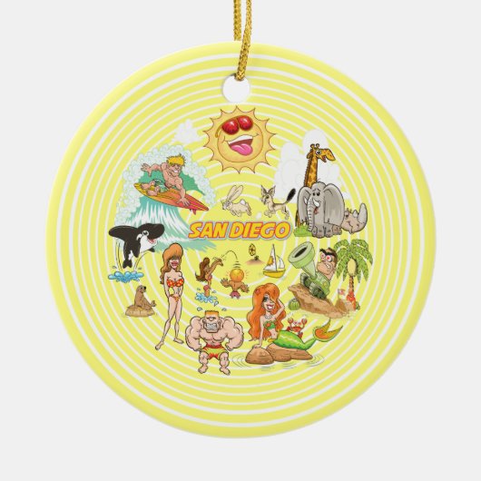 Décoration En Céramique Carton de San Diego (Devant)