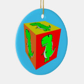 Décoration En Céramique Carton mignon Dino Cube Art (Droite)