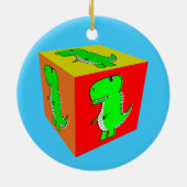 Décoration En Céramique Carton mignon Dino Cube Art (Dos)