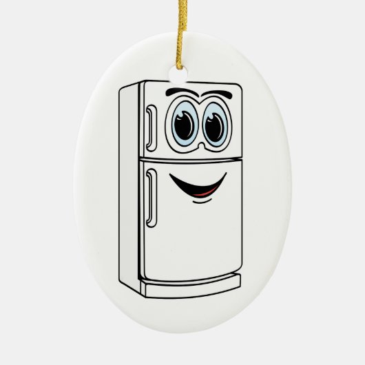 Décoration En Céramique Carton Réfrigérateur Blanc (Devant)