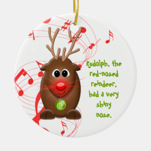 Décoration En Céramique Cartoon Christs Reindeer Noël Ornament