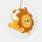 Décoration En Céramique Cartoon mignon Gamboling Lion Ornament (Gauche)