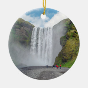 Décoration En Céramique Cascade de Skogafoss - village de Skogar, Islande