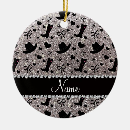 Décoration En Céramique Casquettes argentés nommés faits sur commande de (Devant)