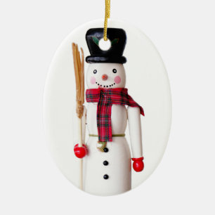 Décoration En Céramique Casse-noisette Bonhomme de neige - Personnalisable