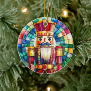 Décoration En Céramique Casse-Noisette en Verre Cathédrale Noël Personnali