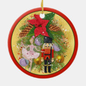 Décoration En Céramique Casse-Noisette Soldat Plum Fée Noël (Dos)