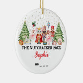 Décoration En Céramique Casse-Noix & Ballerina Avec Nom Et Texte Personnal (Droite)