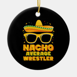 Décoration En Céramique Catcheur Nacho Moyen Wrestling Cinco de Mayo