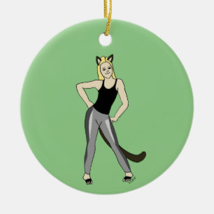 Décoration En Céramique catgirl