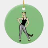 Décoration En Céramique catgirl (Dos)