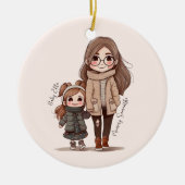 Décoration En Céramique Caution adorable mère et fille (5) (Devant)