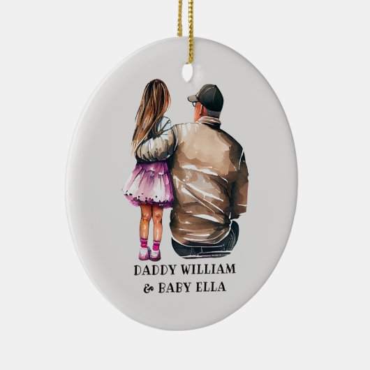 Décoration En Céramique Caution père et fille (11) (Droite)