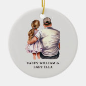 Décoration En Céramique Caution père et fille (13) (Devant)