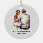 Décoration En Céramique Caution père et fille (13) (Dos)