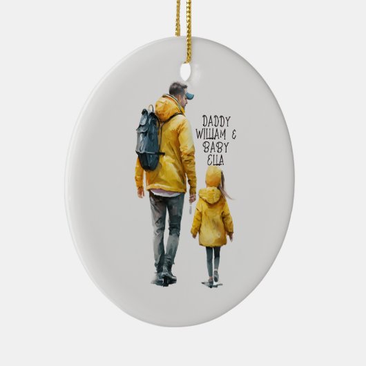 Décoration En Céramique Caution père et fille (3) (Droite)