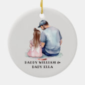 Décoration En Céramique Caution père et fille (7) (Dos)