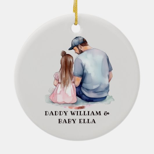 Décoration En Céramique Caution père et fille (7) (Dos)