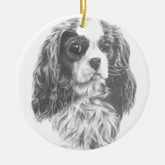 Décoration En Céramique Cavalier King Charles Spaniel (Devant)