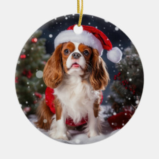 Décoration En Céramique Cavalier King Charles Spaniel Christmas Keepsaké