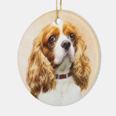 Décoration En Céramique Cavalier King Charles Spaniel Original Painting (Gauche)