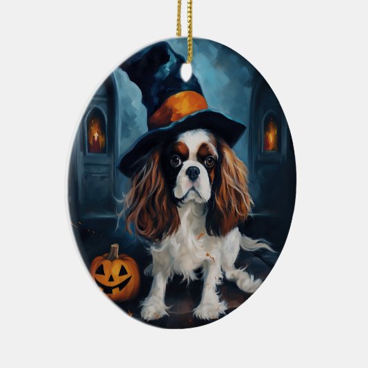 Décoration En Céramique Cavalier King Citrouilles Halloween effrayant (Droite)