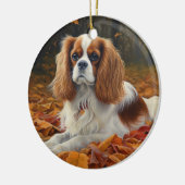 Décoration En Céramique Cavalier King en automne Feuilles automne Inspirat (Gauche)