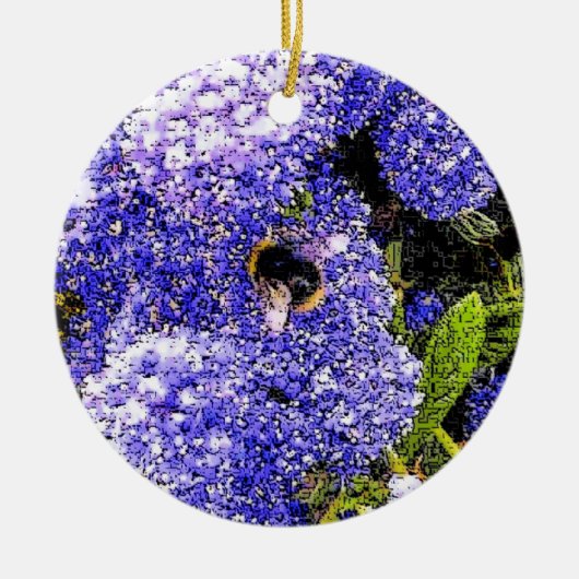 Décoration En Céramique Ceanothus Flower Bee (Devant)
