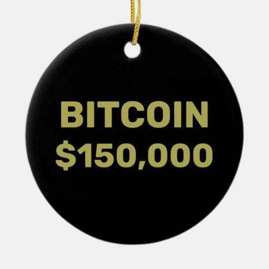 Décoration En Céramique Célébration de Bitcoin à 150000 (Devant)