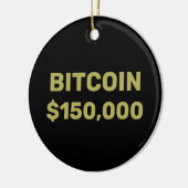 Décoration En Céramique Célébration de Bitcoin à 150000 (Gauche)