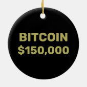 Décoration En Céramique Célébration de Bitcoin à 150000 (Dos)