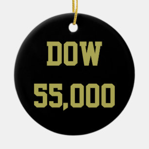 Décoration En Céramique Célébration du Dow 55000 en Bourse