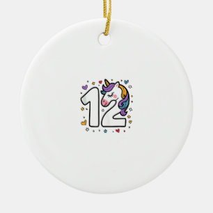 Décoration En Céramique Célébrer la fête d'anniversaire des 12 ans pour fi