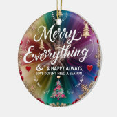 Décoration En Céramique Ceramic Circle Ornament – Modern Rainbow Christmas (Gauche)