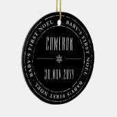 Décoration En Céramique Cercle classique Sceau embouti Baby First Noel Pho (Droite)