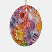 Décoration En Céramique Cercle de jardin fleuri (Droite)