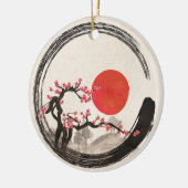 Décoration En Céramique Cercle d'Enso de zen et arbre de Sakura (Gauche)