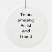 Décoration En Céramique Cercle Enso avec calligraphie pour artiste (Dos)