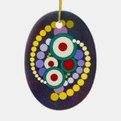 Décoration En Céramique Cercles Artwork Abstrait (Devant)