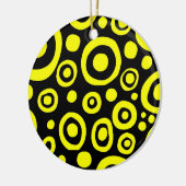 Décoration En Céramique Cercles et points 01 - Jaune (Gauche)