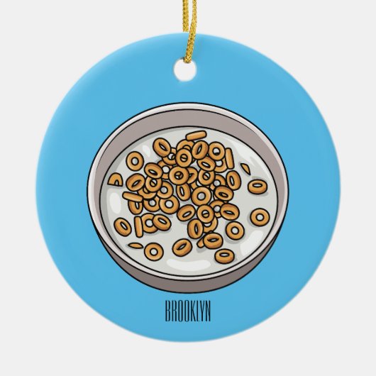 Décoration En Céramique Cereal cartoon illustration  (Devant)