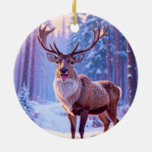 Décoration En Céramique Cerf À Père Noël Coeur - Rindeer (Dos)