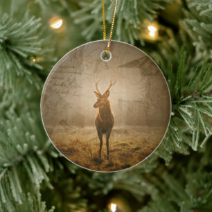 Décoration En Céramique Cerf dans la forêt