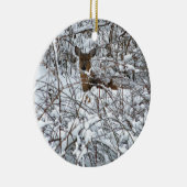 Décoration En Céramique Cerfs communs de neige (Droite)