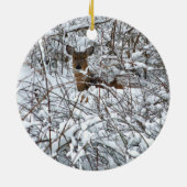 Décoration En Céramique Cerfs communs de neige (Dos)