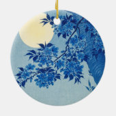 Décoration En Céramique Cerisier de la Lune Bleue de nuit japonais (Dos)