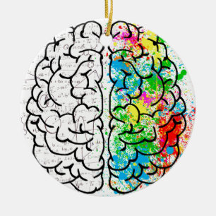 Décoration En Céramique cervelle mental psychologie idée coeurs