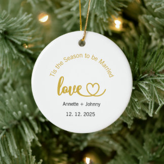 Décoration En Céramique C'est la saison pour être Marié Ornement, Mariage